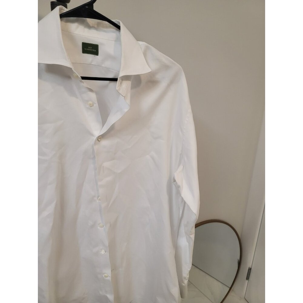 Sid Mashburn Solid White Textured Button Down Shi… - image 2